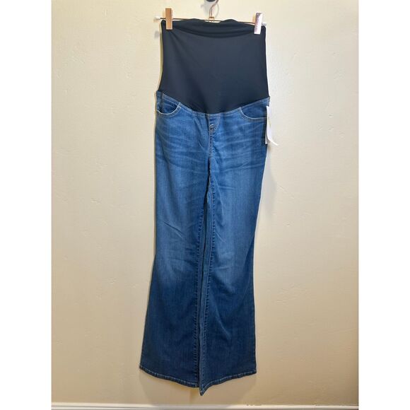 Ingrid & Isabel Over The Belly High Rise Flare Maternity Jeans Size 0 - Picture 4 of 8